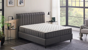 YATAS | Ionic | Boxspring | Geweven Zwart