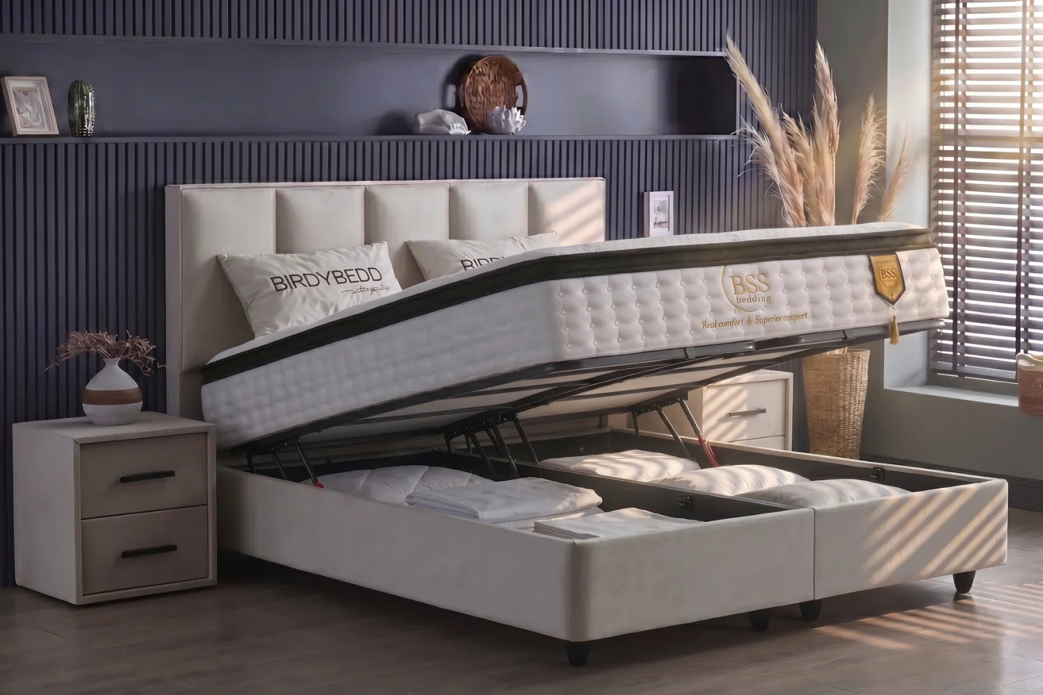 BSS BIRDY BEDS Boxspringbedset | Matras en topper H3